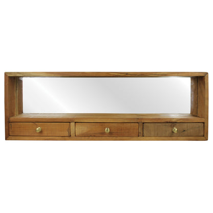 Mirror with 3 Drawers, Reclaimed Wood