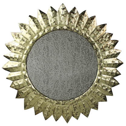 Starburst Antique Mirror, Brass