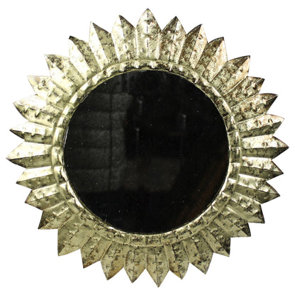 Starburst Antique Mirror, Brass