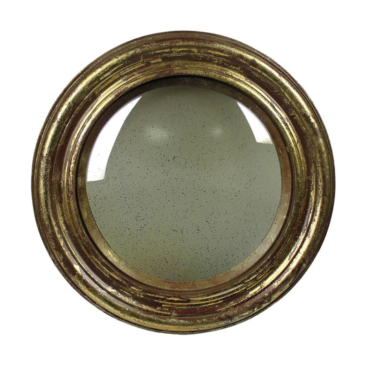 Convex Mirror, Antique Gold - Med