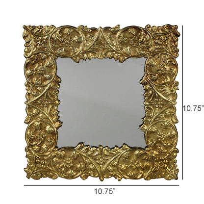 Metal Mirror, Antique Gold